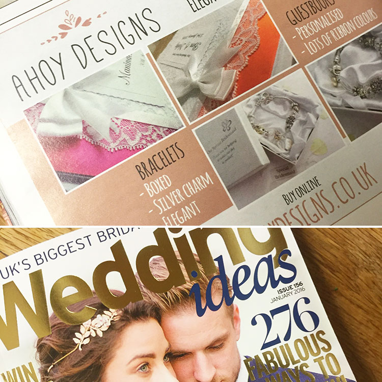 We're in January's edition of Wedding Ideas Mag! Ahoy Designs