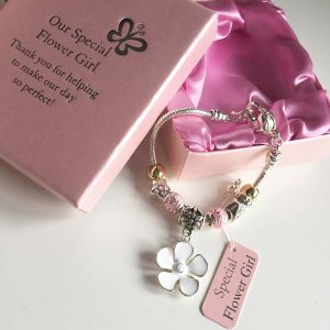Flowergirl silver bracelet