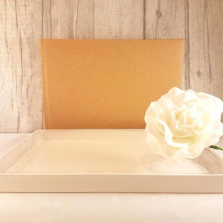 Plain brown guest book for weddings or any occasionx