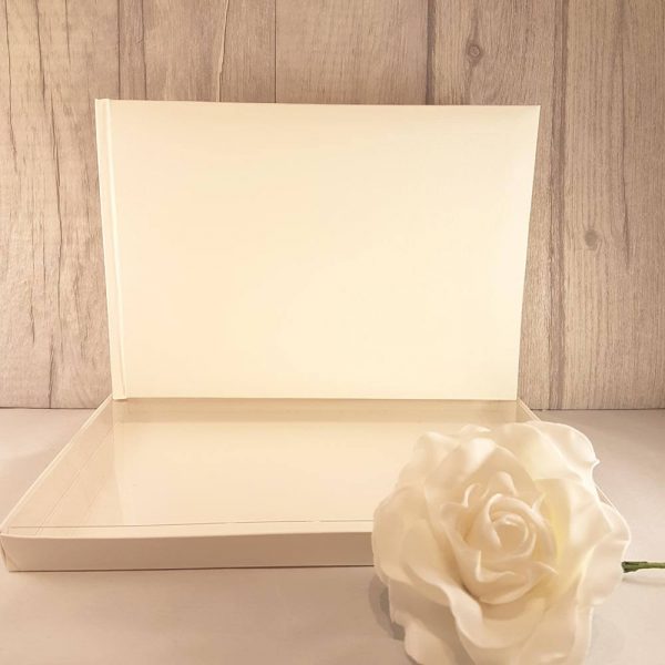Plain/Blank Guest Book in Ivory