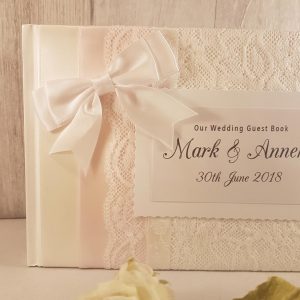 Double Ribbon Personalised Guest Book