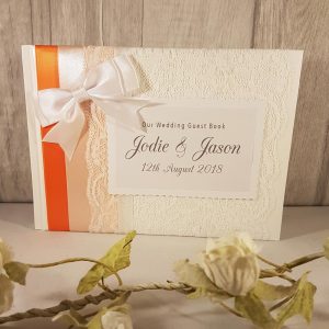 Double Ribbon Personalised Guest Book