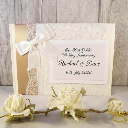 50th Golden Wedding Anniversary Memory Guest Book