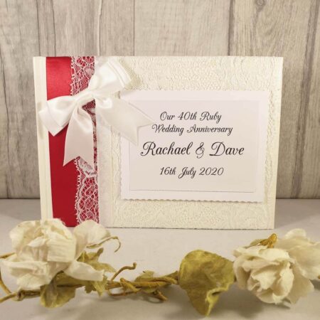 40th Ruby Wedding Anniversary Memory Guest Book