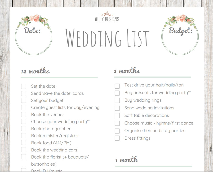 Wedding Attendant Checklists Bundle keep your bridesmaids organized for your wedding planning binder