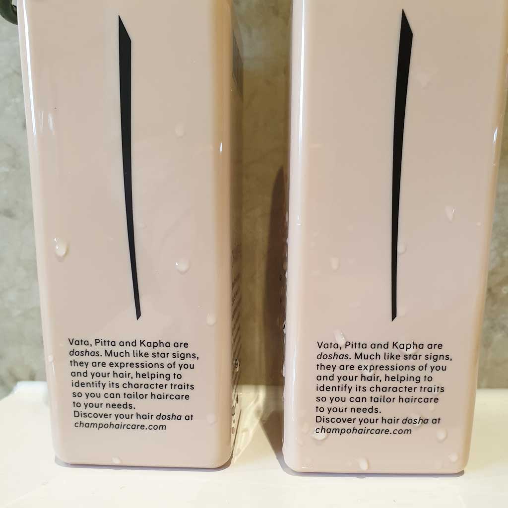 Champo hair case shampoo and conditioner - my review - the look of the bottles