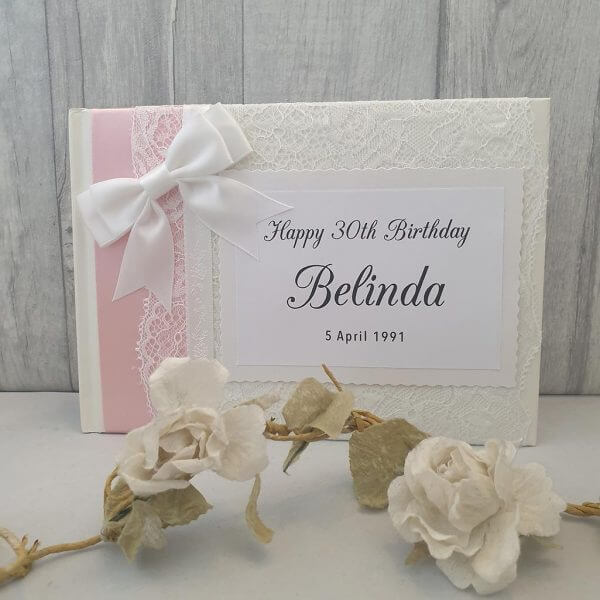 30th Birthday handmade Personalised Guest Book