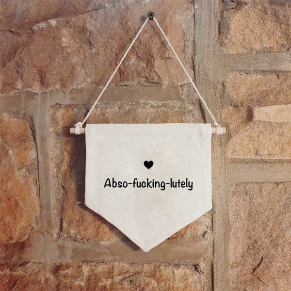"Abso-fucking-lutely" Mr Big from Sex and the City quote - Hanging Canvas Banner