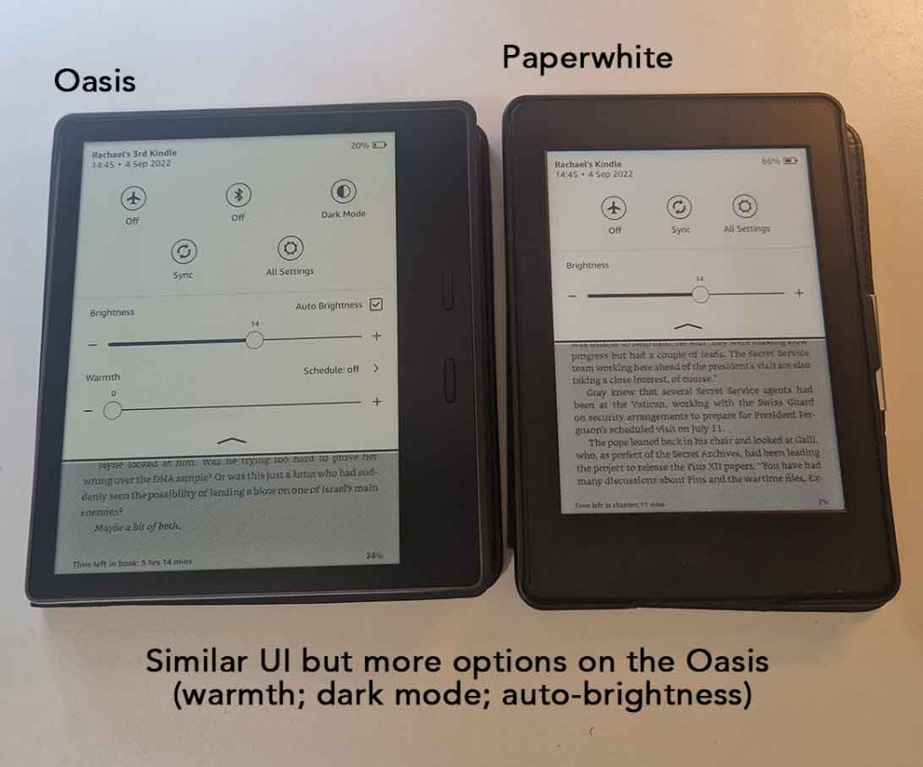 Amazon Kindle Oasis vs Paperwhite review