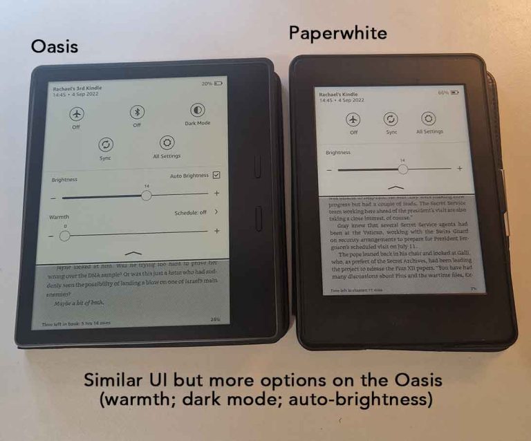 Amazon Kindle Oasis vs Paperwhite 7th Generation my review after