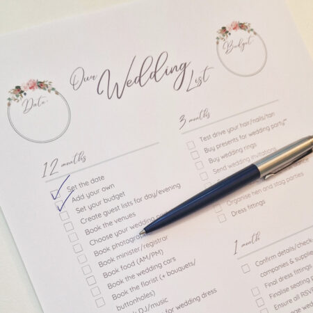 wedding checklist summary sheet - digital product, 12 months wedding checklist