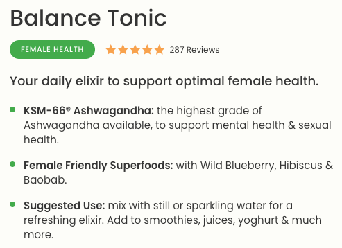 Rheal supergreens - Balance Tonic benefits
