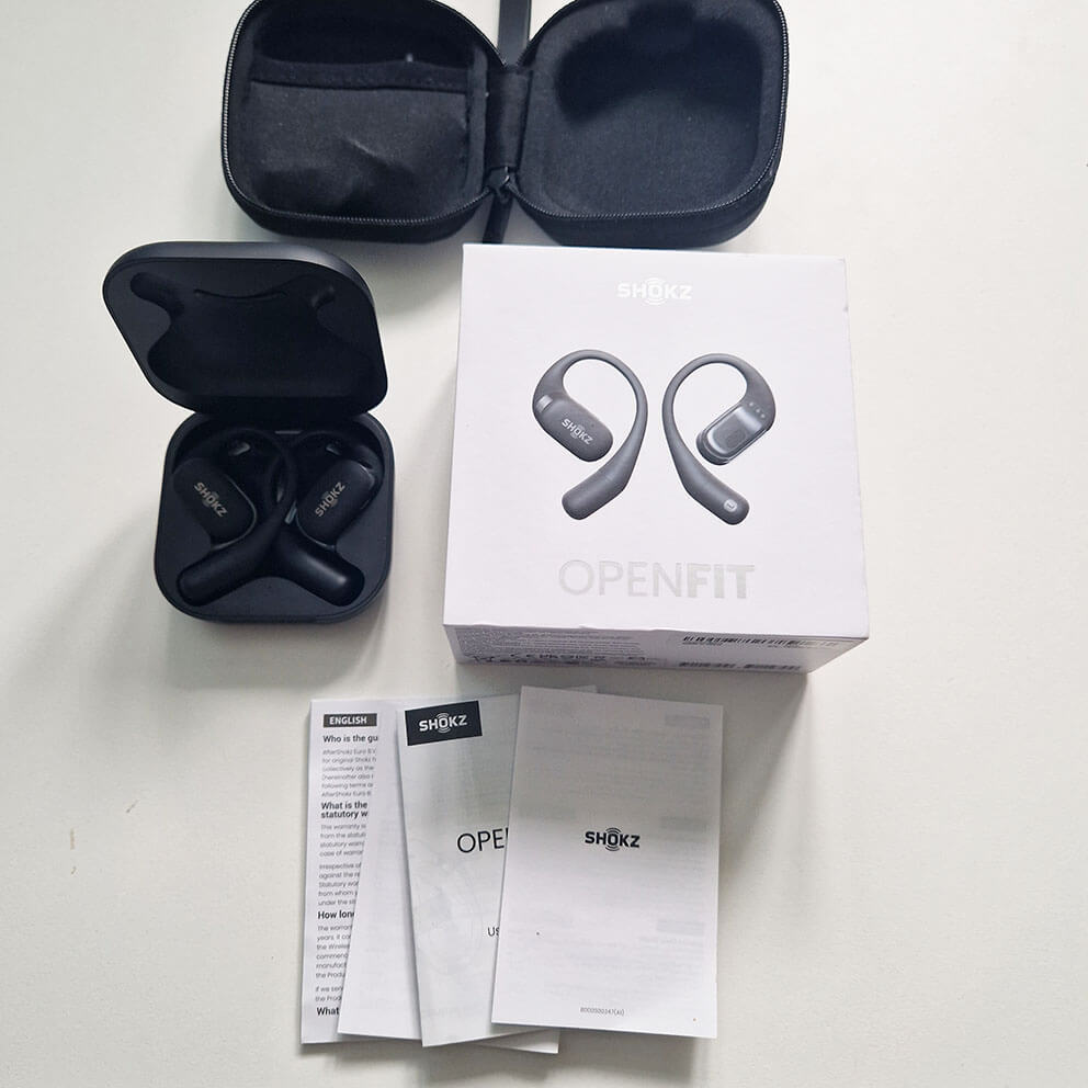 Shokz OpenFit Headphones review - what's included in the box