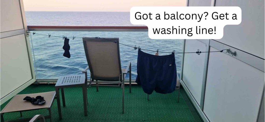 Buy a cheap washing line to use on your balcony