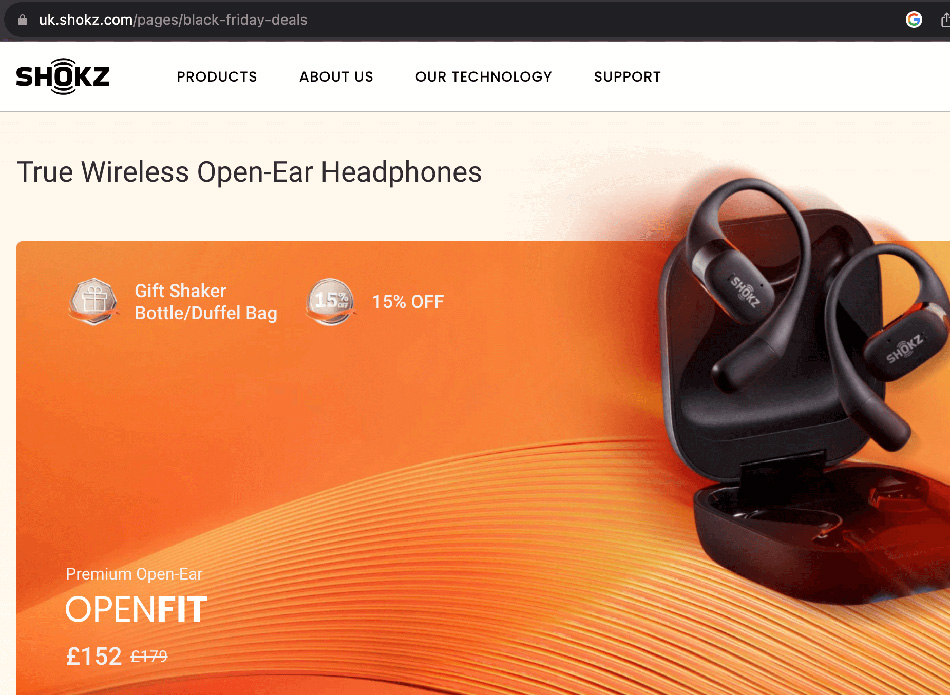 Shokz Openfit are currently on the UK Shokz website discounted to £152