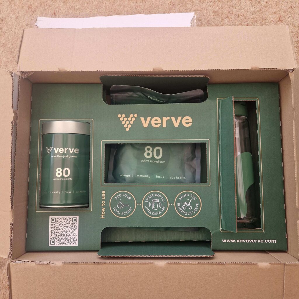 Verve greens drink review- premium welcome kit 