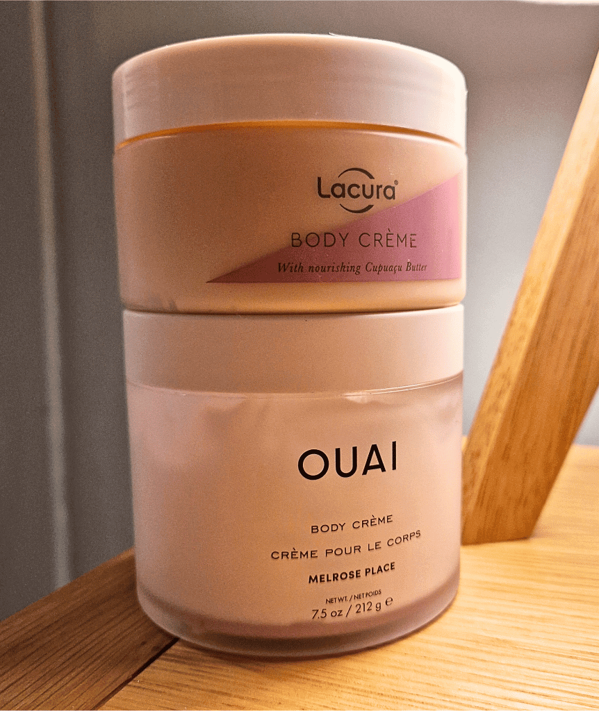 OUAI and Lacura body cream dup review